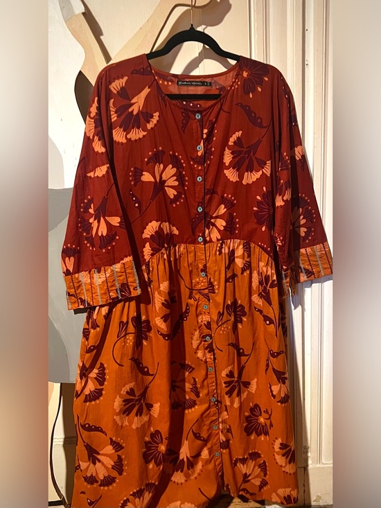 Gudrun Sjoden Dresses & Skirts - Gudrun Sjoden Two Tone Organic Cotton Button-Up dress